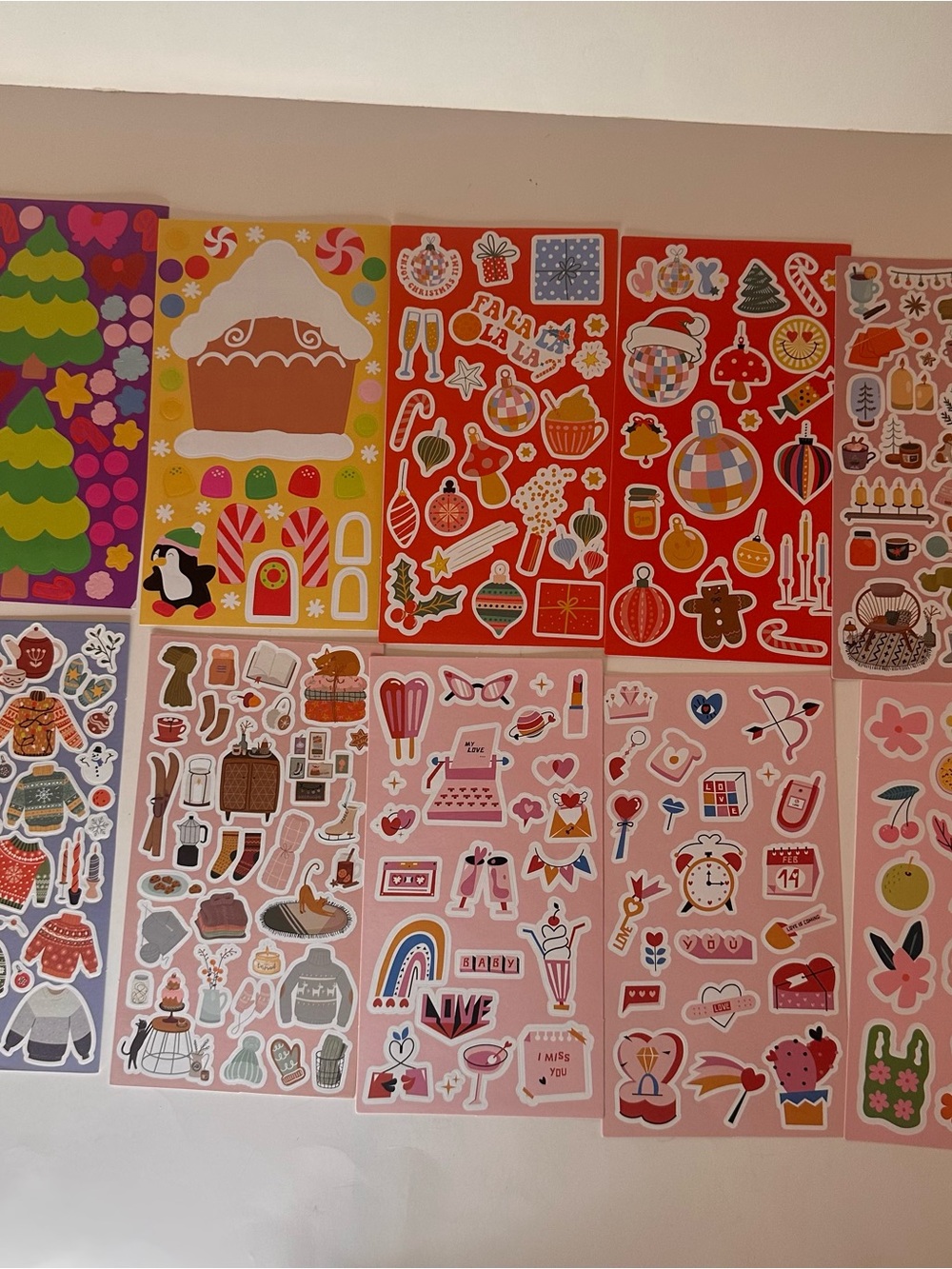 Mixed Holiday/Seasonal Scrapbook Junk Journal Sticker Sheets 10ct Target/5Below